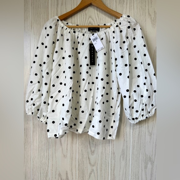 Premise Polka Dot Top Size L NWT - Picture 5 of 5
